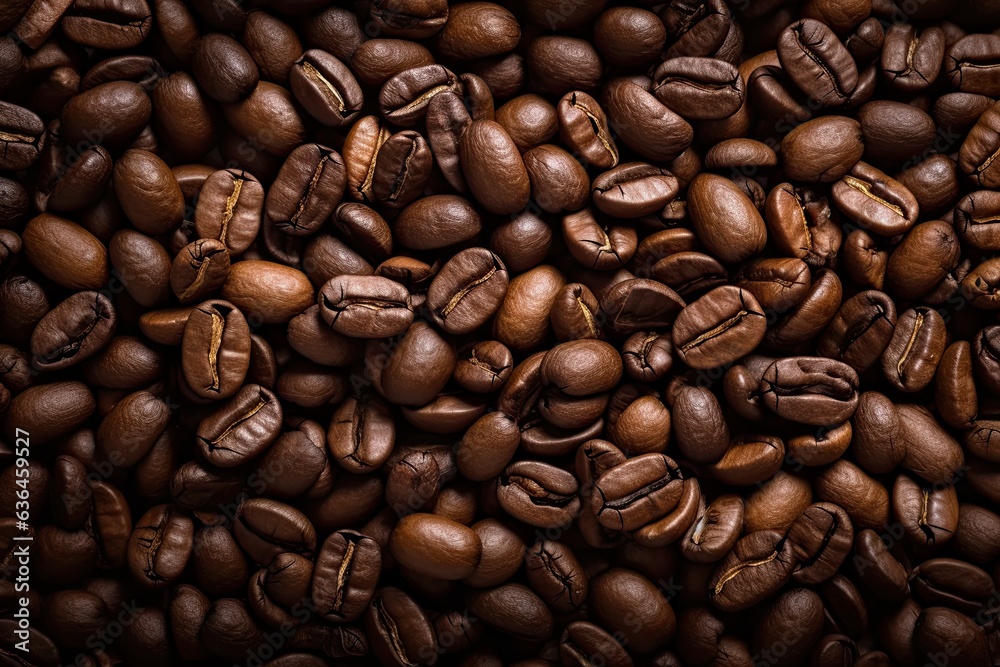 Fototapeta premium Closeup of roasted coffee beans