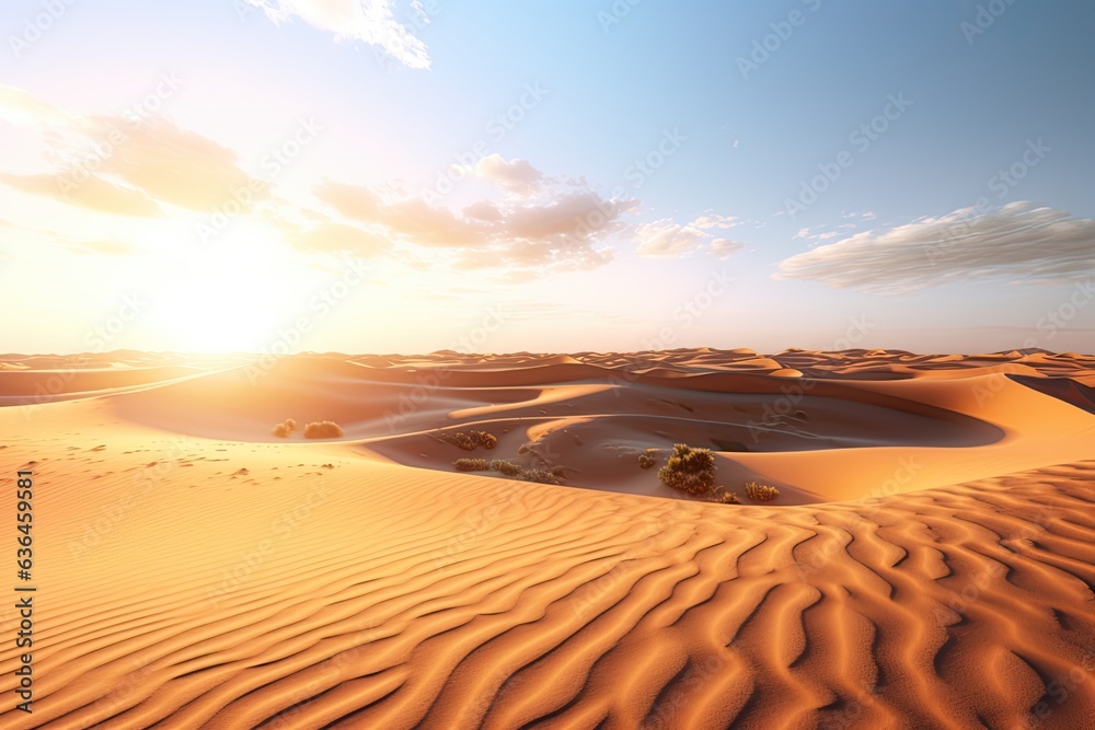 Naklejka premium The desert , with blue sky