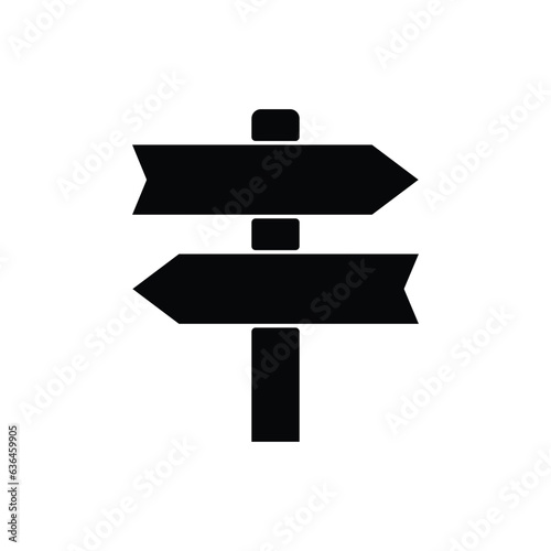 Guidepost, Signpost - Real Estate related Glyph Icon - EPS Vector