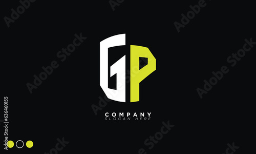 GP Alphabet letters Initials Monogram logo PG, G and P