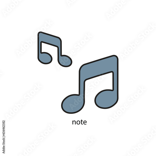 note vector type icon