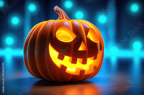 Wallpaper Mural Halloween night. Candle lit Halloween Pumpkins. Halloween Backdrop with spooky pumpkins. Post-processed generative AI Torontodigital.ca