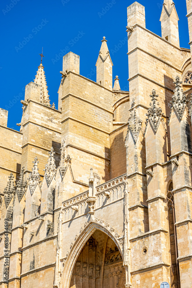Revel in the captivating views of Mallorca's cathedral, where gothic design meets Balearic beauty in an age-old dance of stone and history