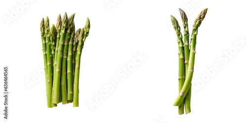 Green asparagus isolated on transparent background