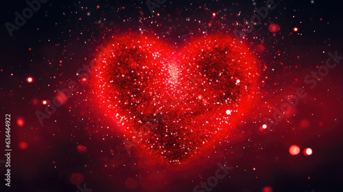 Crimson Love Explosions: Night Sky Heart