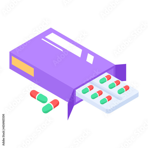 Pack of Medical Accessories Isometric Icons 


