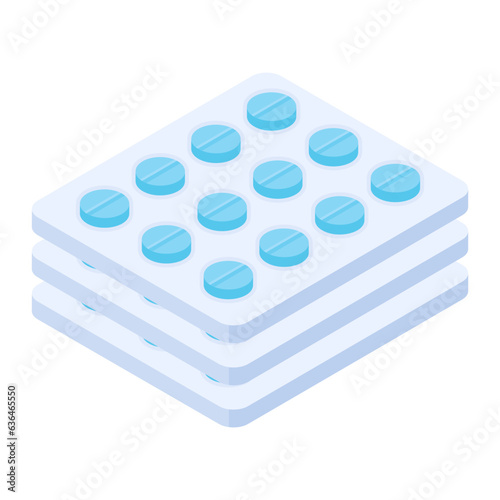 Set of Medical Equipment Isometric Icons 


