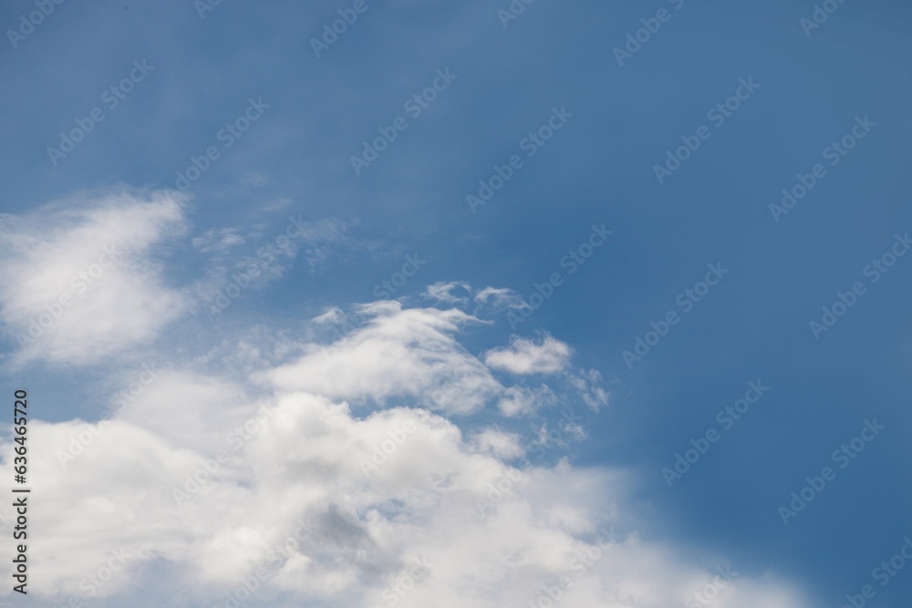 White clouds and blue sky background on daylight, copy space White clouds and blue sky background on daylight, copy space