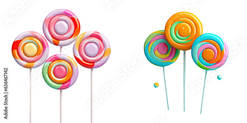 transparent background candy lollipops