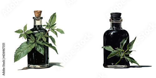 isolated balsam in black container photo