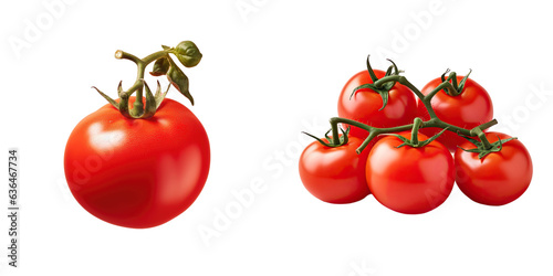 Ripe natural tomatoes are red