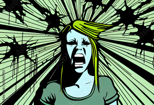 Colorful Illustration of Mental Health and Depression, Generative AI