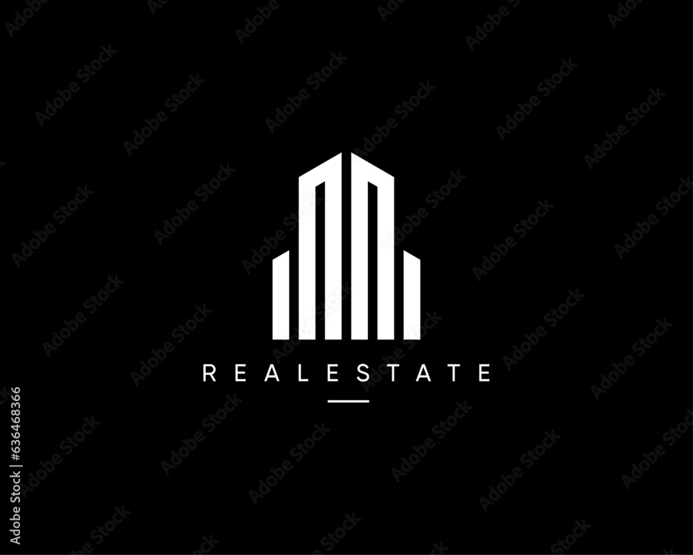 Real estate, architecture, cityscape, construction, apartment, skyscraper, city building, property, planning and structure logo design composition. Abstract city view vector design symbol.