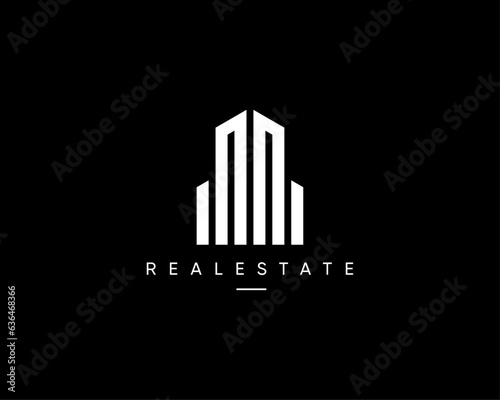 Real estate  architecture  cityscape  construction  apartment  skyscraper  city building  property  planning and structure logo design composition. Abstract city view vector design symbol.