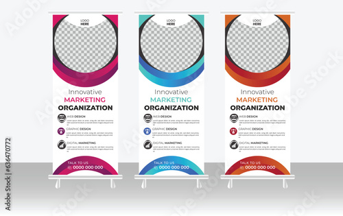 Creative Business Rollup banner print design 