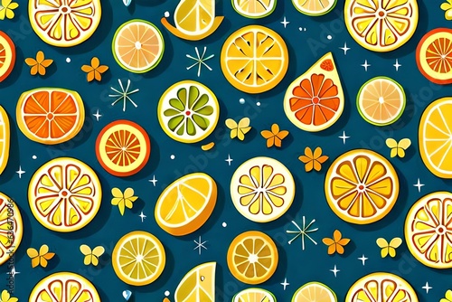 Citrus Splash Vignette generative ai