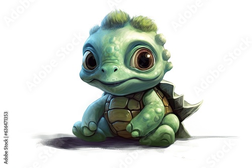 adorably cartoonish little turtle © Vusal
