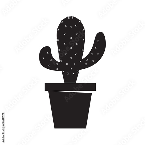 Cactus icon logo vector design template