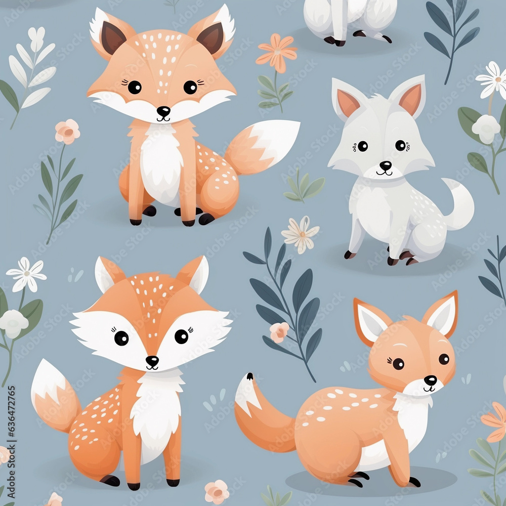 cute wooden animal background