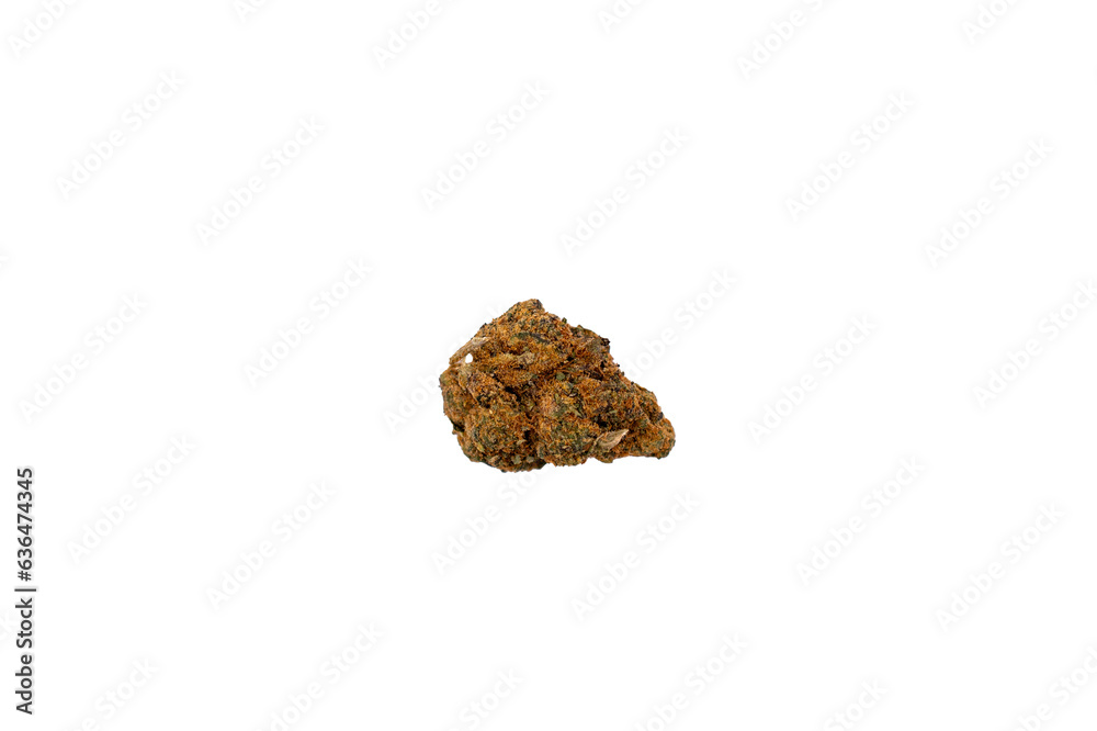 a nugget of weed on a transparent background 