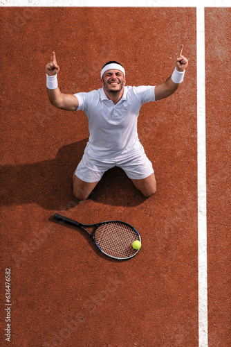 Top view of tennis player © ivanko80