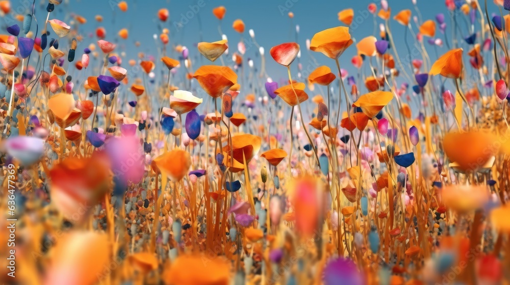 colorful field of wildflowers