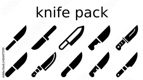 knife pack, vectopr ilustration