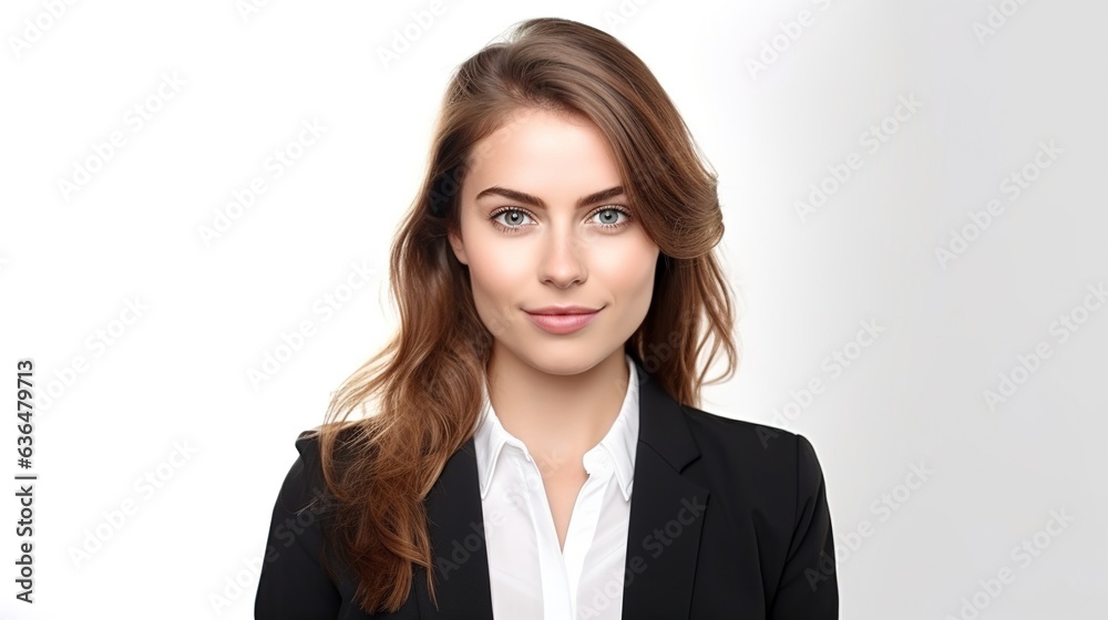 portrait of a beautiful businesswoman isolated on white background portrait of a beautiful businesswoman isolated on white background