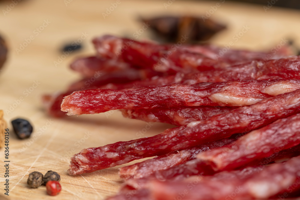 Homemade dried pork meat for long-term storage Homemade dried pork meat for long-term storage