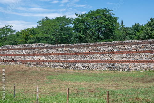 Ruins of Roman fortifications in town of Hisarya, Bulgaria photo