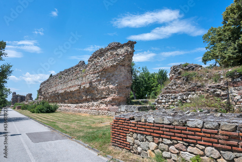 Ruins of Roman fortifications in town of Hisarya, Bulgaria photo