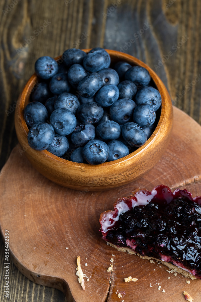 Ripe blueberries on the table Ripe blueberries on the table