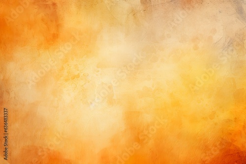 Yellow orange background with texture and distressed vintage grunge and watercolor paint stains in elegant Christmas backdrop illustration   Generative AI © Kay