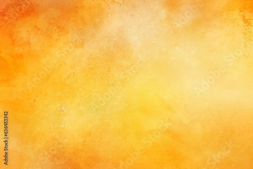 Yellow orange background with texture and distressed vintage grunge and watercolor paint stains in elegant Christmas backdrop illustration   Generative AI