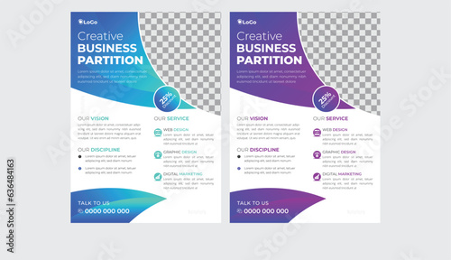Creative Business Marketing Flyer Design Template  (ID: 636484163)