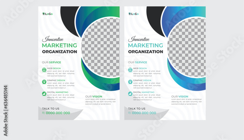 Vector simple flyer design with multiple colors 