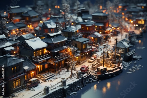 都市風景のミニチュア,Generative AI AI画像