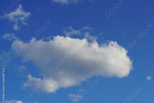 blue sky white cloud with air plane