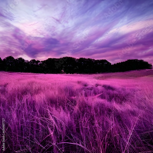 lavender field at sunset