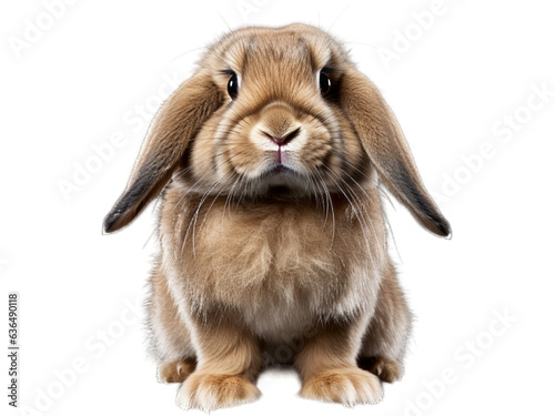 Gentle Gaze of Mini Lop, No Background