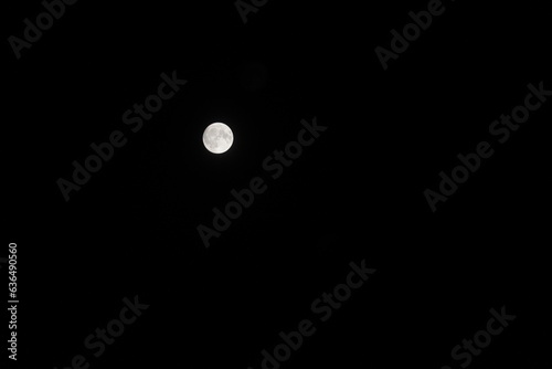 full moon on the night sky