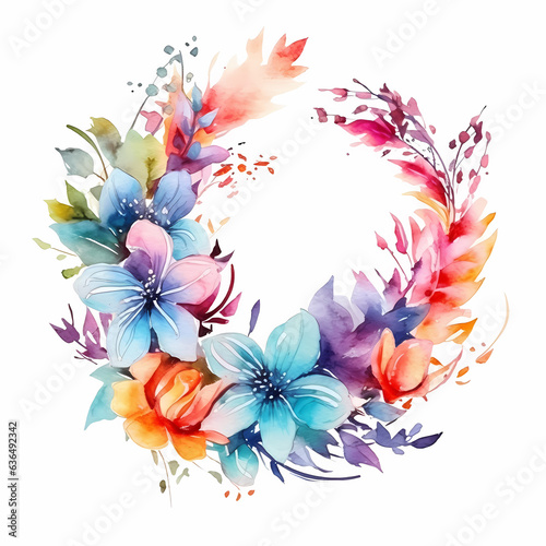 Vibrant, artistic blossom on white background, Spring beauty in close-up