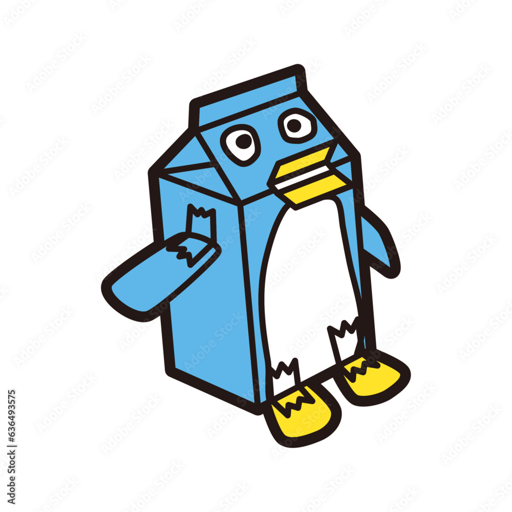 牛乳パック 工作 ペンギン 線画 牛乳パック 工作 ペンギン 線画