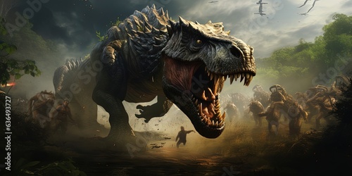 Fototapete Tyrannosaurus Rawr Attack