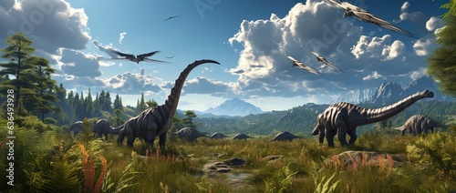 Dinosaurs in Prehistoric Land photo
