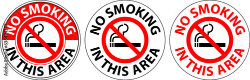 Floor Sign No Smoking In This Area