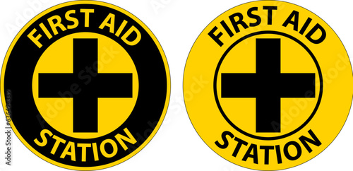 Floor Sign, First Aid Station