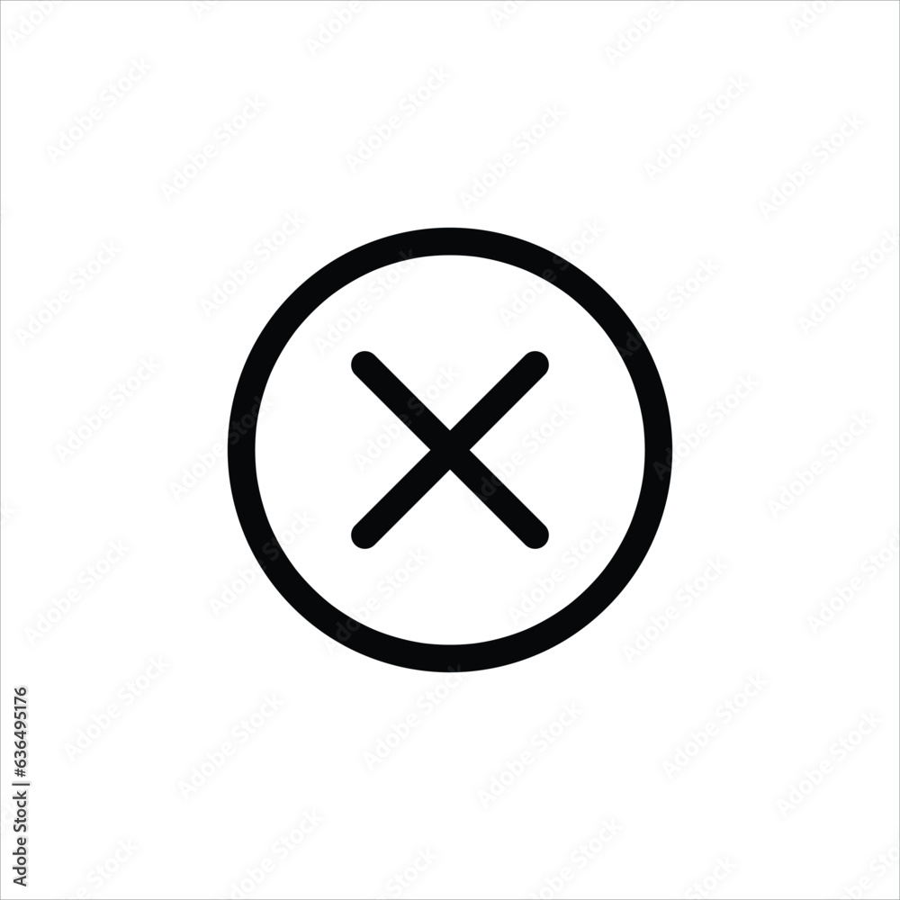 Cancel, delete, remove icon. Vector flat illustration on white background..eps Cancel, delete, remove icon. Vector flat illustration on white background..eps