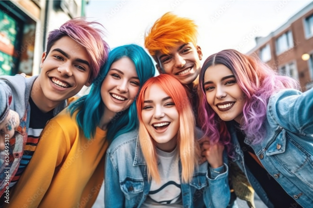 Fototapeta premium Happy Transgender people (AI Generated) 