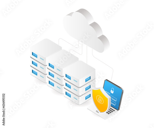 Cloud server data security computer network